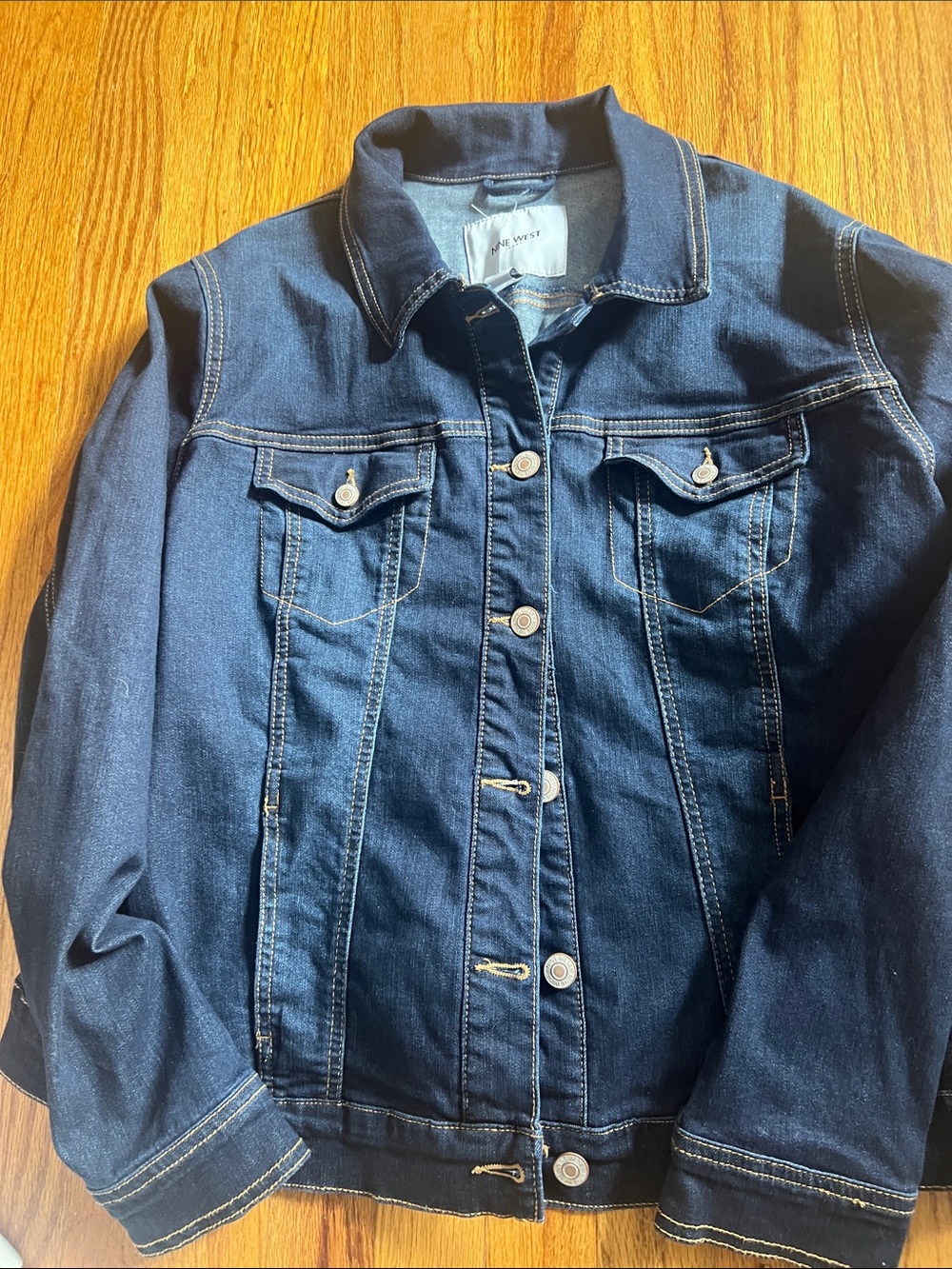 Nine West Indigo Blue Denim Jacket - Women's Trucker Style
